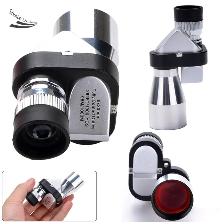 Mini Pocket Size 8X20 Silver Metal Monocular Telescope Eyepiece with font b Night b font font
