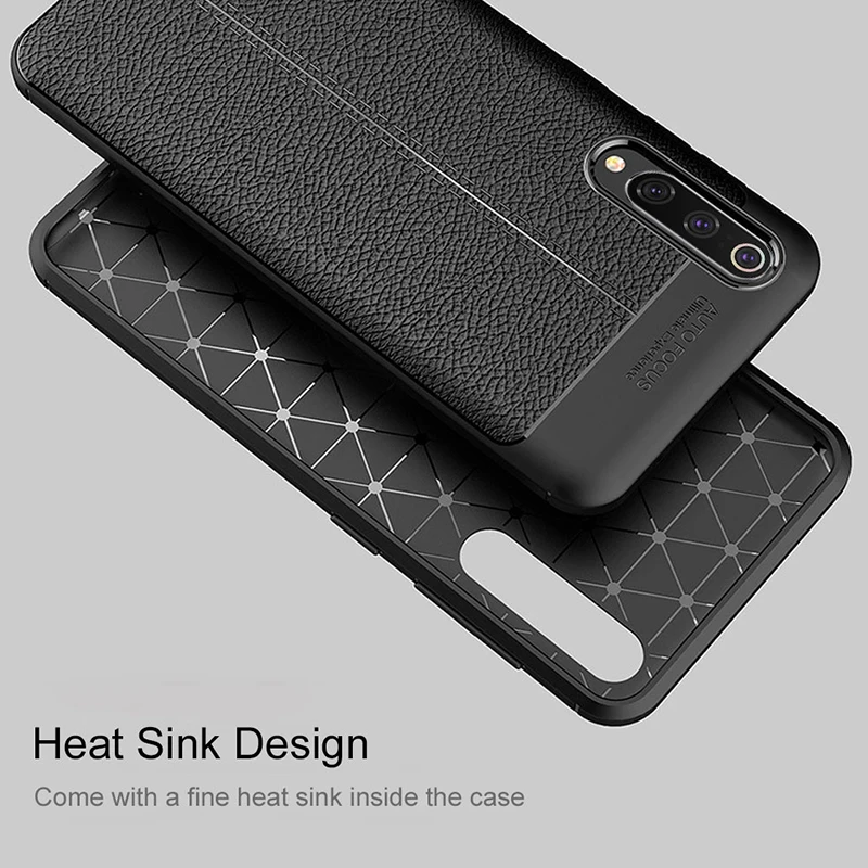 For Xiaomi Mi 9 Case Leather Soft TPU Phone Case for Xiaomi Mi 9 Mi9 SE Cover M9 Shockproof case 360full protection Cover bumper