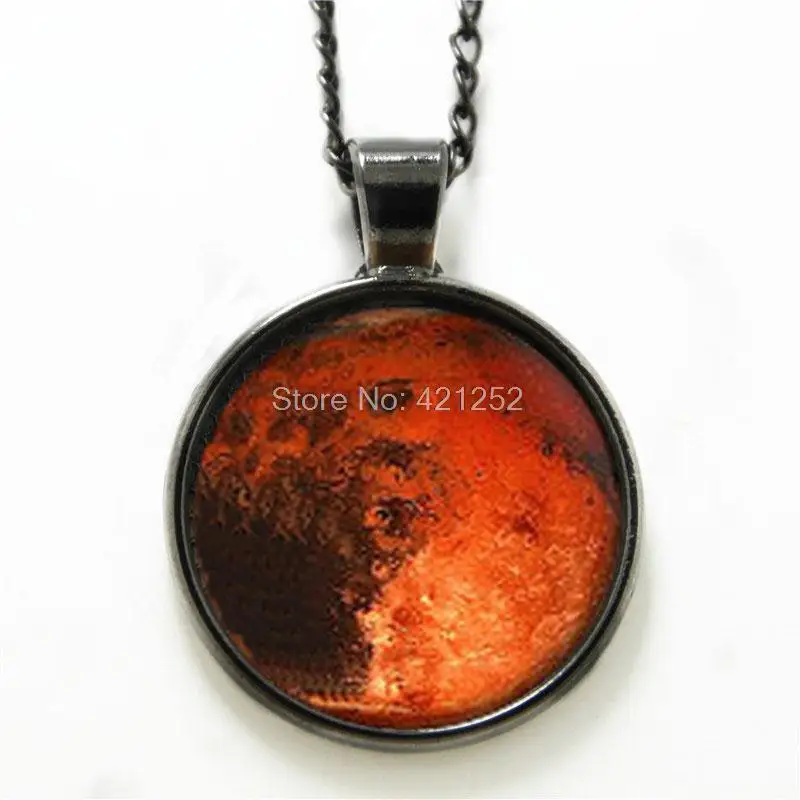 10pcs Planet Mars necklace, Astronomy Outer Space Planet
