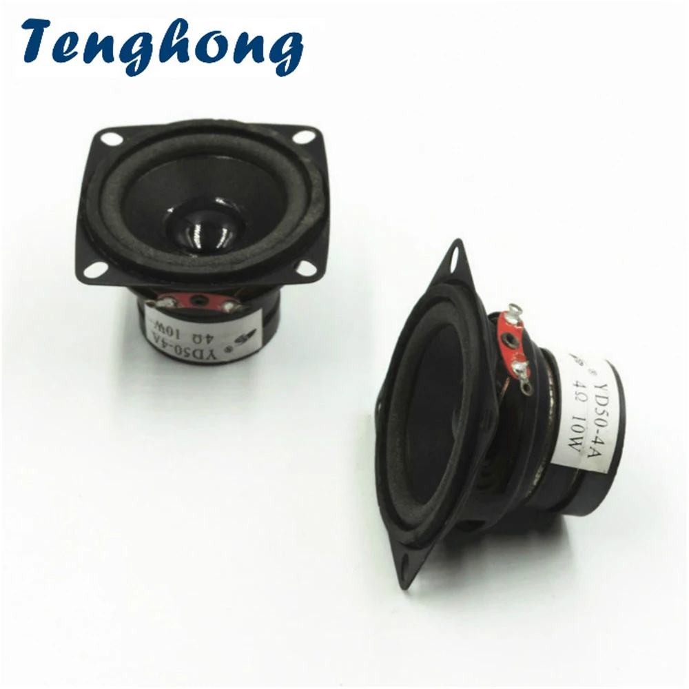 Tenghong 2pcs 2 Inch Portable Audio Speakers Full Range Speaker 50MM 8Ohm 10W HIFI Loudspeaker For Car Stereo Home Theater DIY Tenghong 2pcs 2 Inch Portable Audio Speakers Full Range Speaker 50MM 8Ohm 10W HIFI Loudspeaker For Car Stereo Home Theater DIY