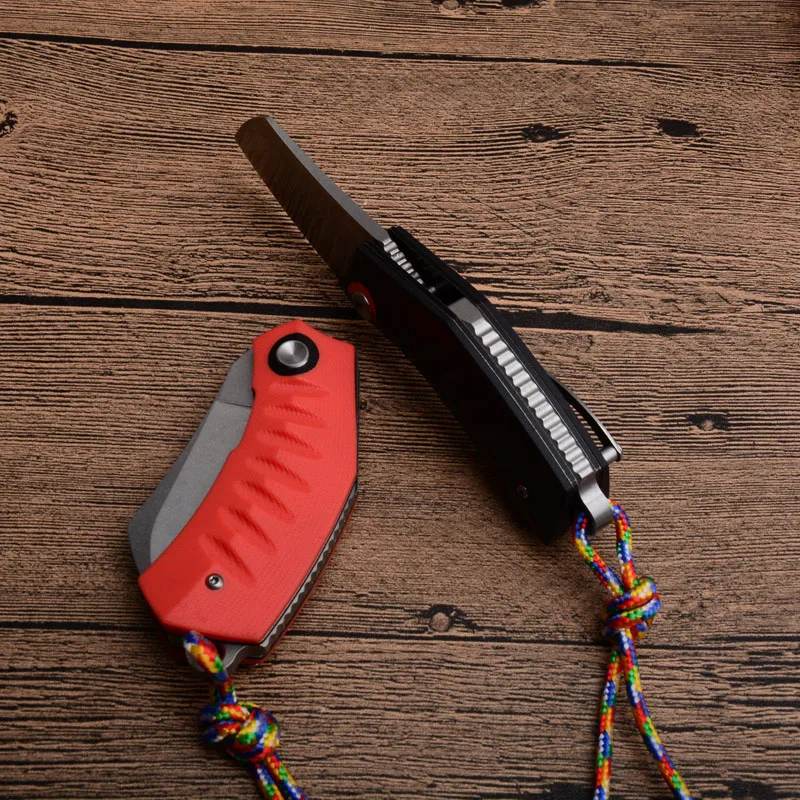 small tactical folding knife D2 Blade G10 handle outdoor camping hunting survival pocket edc tools (9)