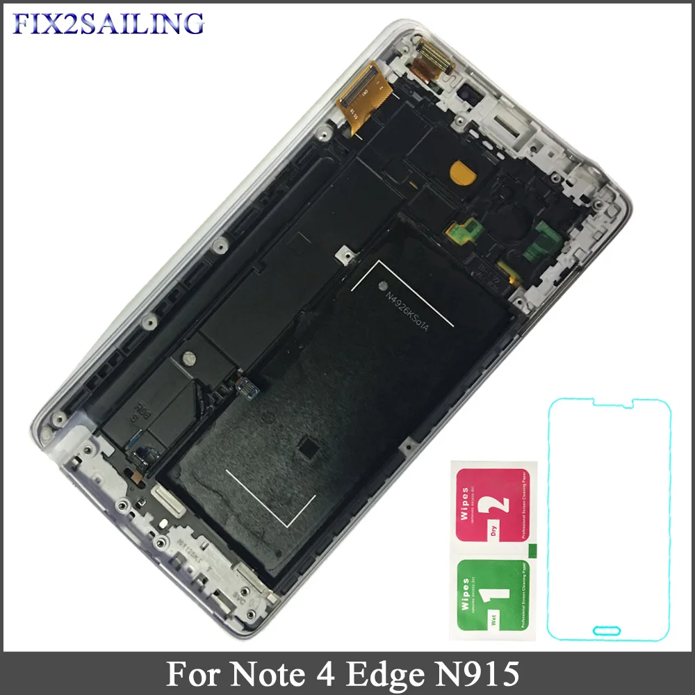 

LCD Display For Samsung Galaxy Note 4 Edge N915 N9150 N915F LCD Touch Screen Digitizer Assembly Replacement with Frame