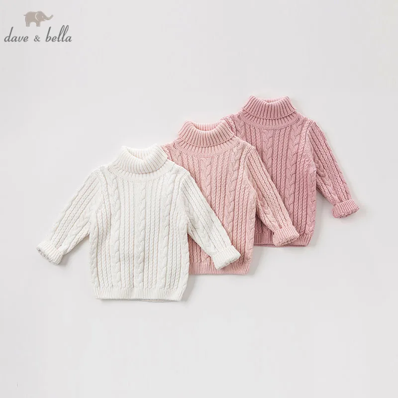 DBA7882 dave bella autumn knitted sweater baby girls long sleeve pullover toddler tops children turtleneck knitted sweater DBA7882 dave bella autumn knitted sweater baby girls long sleeve pullover toddler tops children turtleneck knitted sweater