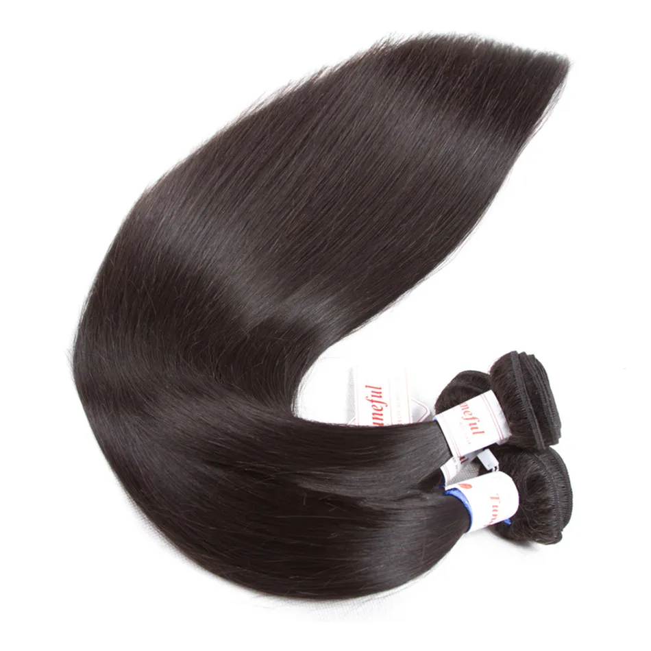 Tuneful малазийские прямые Remy человеческие волосы 4 пучка s волосы переплетения наращивание вьющиеся натуральные волосы пучок могут быть окрашены