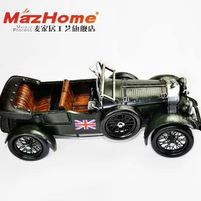 

The new Union Jack Army manual green sports car models to do the old retro bar window Road Home accessories Decoration