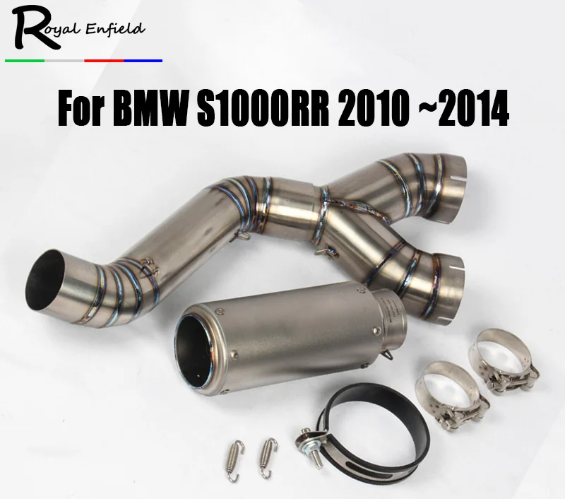 

For BMW S1000RR 2010-2014 Motorcycle Full Exhaust System Slip on Pipe Whole Set Titanium Alloy Middle Pipe Connecting Link Pipe
