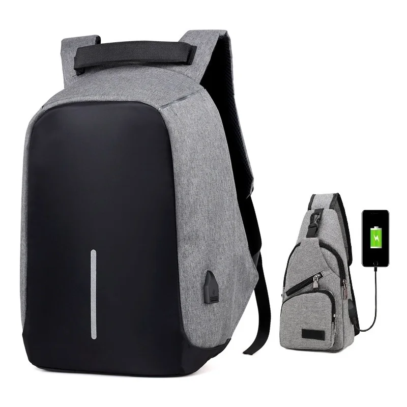 Мужской рюкзак для ноутбука 15,6 дюймов, водонепроницаемый рюкзак для путешествий, рюкзак с защитой от кражи, рюкзак для студентов и школьников, сумки на плечо - Цвет: Set 8