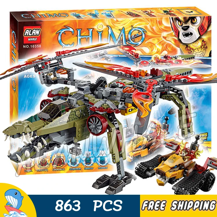 

863pcs King Crominus Rescue Golden Lion 10358 Model Building Blocks Sets Kits Amazing Movie Toys Bricks Compatible with Lego