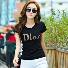 Social Basic tShirt Short Sleeve Women Casual 2017 New Summer Crop Tops Ladies Sexy Slim Tops Blusas Mujer Fashion Shirt 50H0087