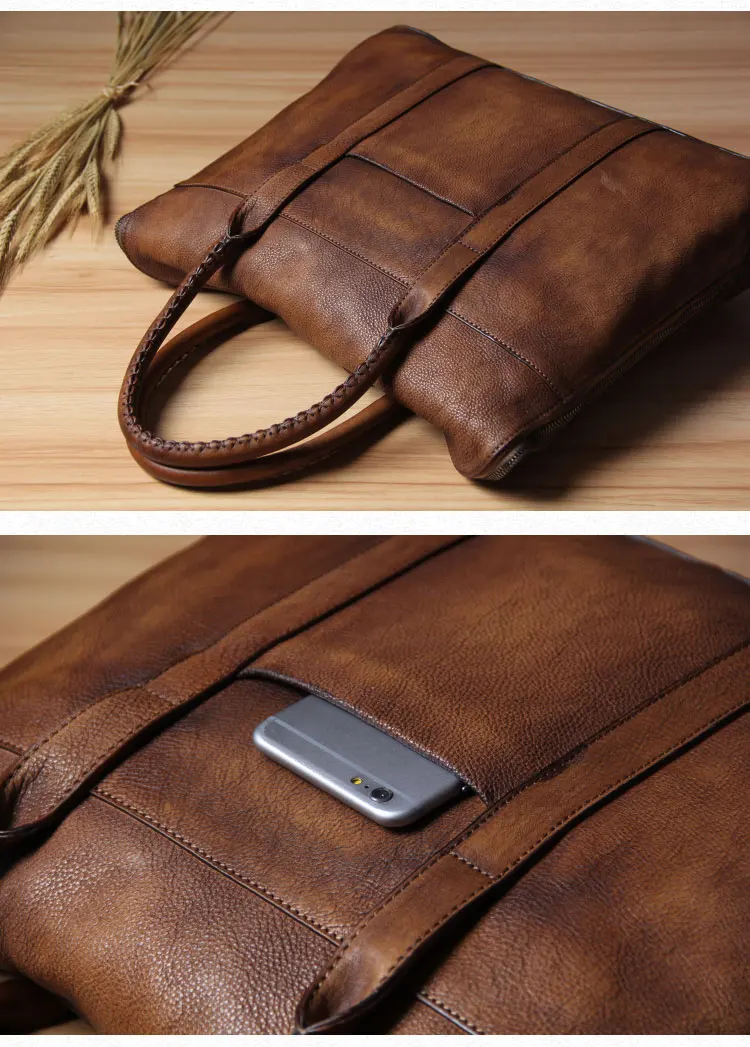 Брендовый роскошный мужской портфель из натуральной кожи, сумка для ноутбука, дизайнерская ручная работа, бизнес стиль, классический портфель высшего качества