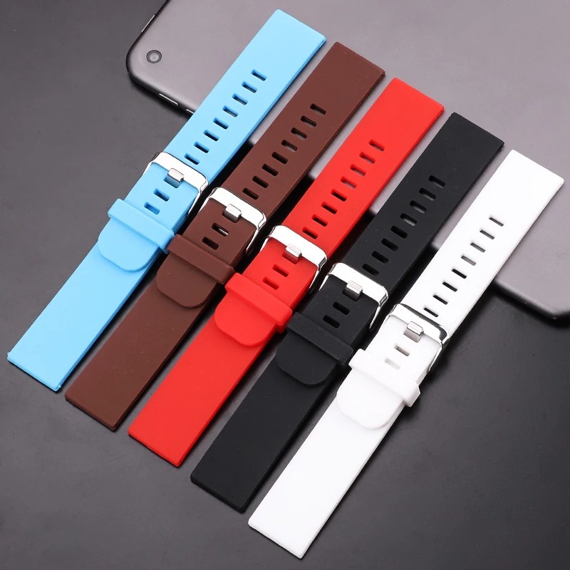 Waterproof Silicone Rubber Watch Strap – Quick Release in 5 Vibrant Colors