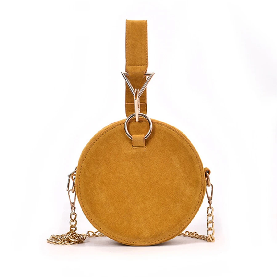 

Women Bag Circular Female Handbags Small Bag Retro Leather Shoulder Bag Crossbody Casual Wristlet Round Famous Brand Totes