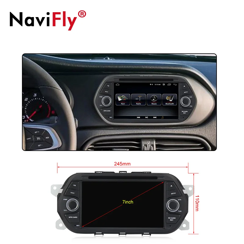 Clearance Navifly Android 8.1 Car Multimedia DVD Radio Player for FIAT TIPO EGEA 2015 -2017 with BT Wifi GPS navigation USB SD HD1024*600 4