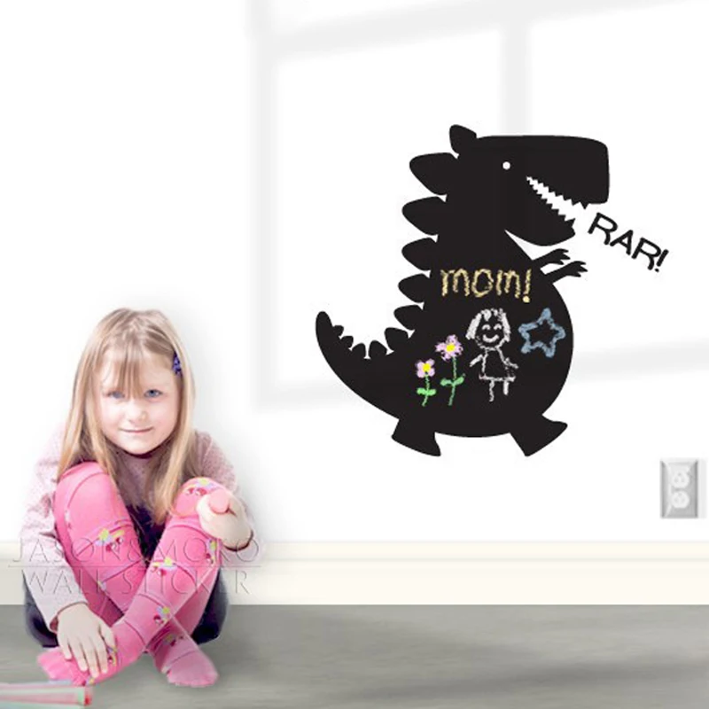 

Cute Dinosaur Rar DIY Chalkboard Blackboard Kids Children Nursery Vinyl Wall Decal Sticker Mural Wallpaper 50x55cm Home Decor