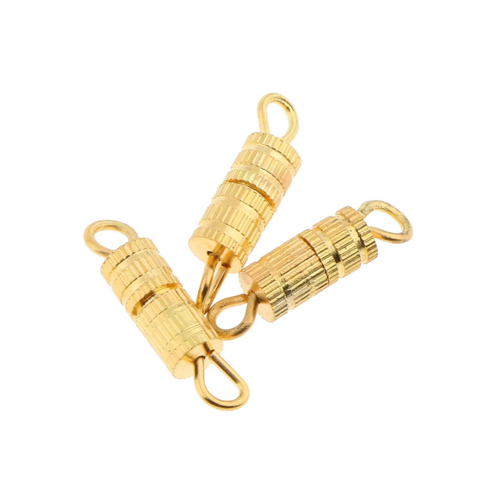 20pcs Silver Gold Column Barrel Clasps Swivel Screw Necklace Clasps Findings