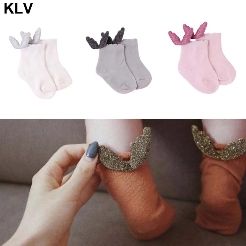 

New Children Kids Socks Baby Plush Wings Breathable Sweat-absorbing Cute Boys Girls Clothing Accessories Unisex