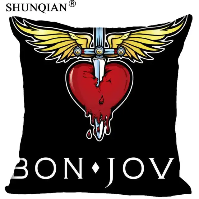 High Quality Bon Jovi Style throw Pillowcase Square Zippered Pillow