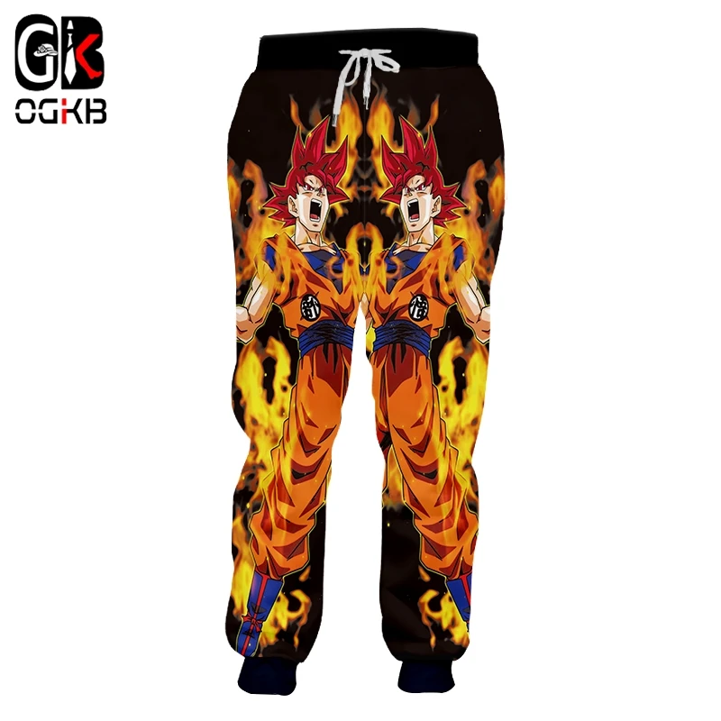 

OGKB Hombre Hot Long 3D Jogger Pants Printing Anime Dragon Ball Z Streetwear Big Size Attire Hombre Autumn Trousers Drop Ship