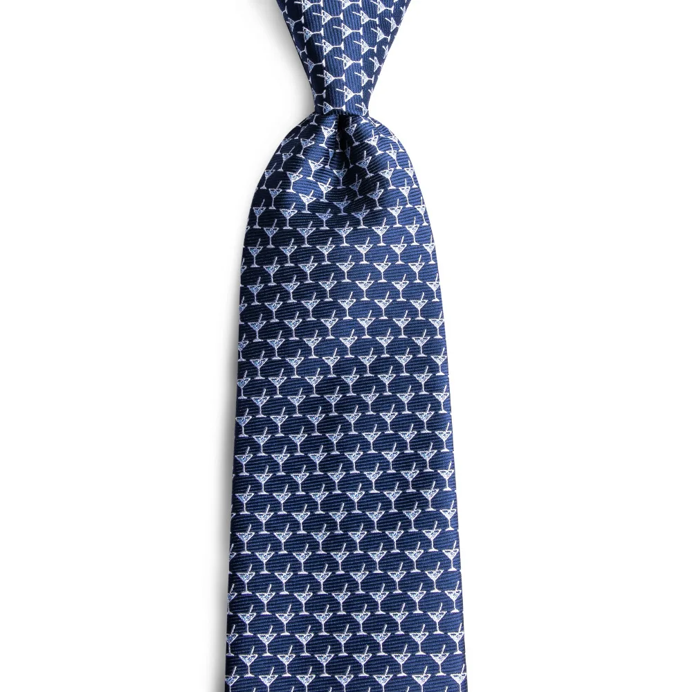 DiBanGu 2018 Новый Королевский синий шелковые галстуки для Для мужчин чашки узор 8 см Для мужчин галстуки Бизнес Свадебный костюм шеи галстуки