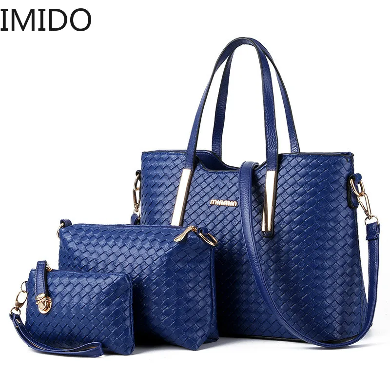 

2019 Brand Women's Luxury Composite Shoulder Bags Ladies Handbags Clutches Bags Set 3 High Quality Sac A Main Femme De Marque
