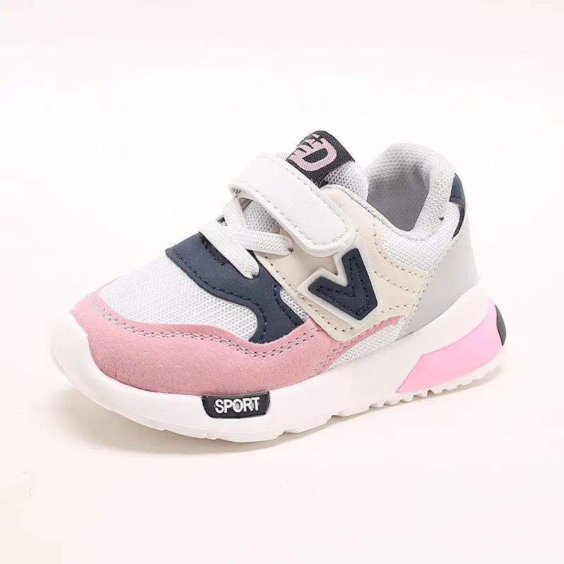 

2018 Fantastic sports cool baby sneakers Spring/Autumn Hook&Loop fashion girls boys shoes Patchwork cute baby casual shoes