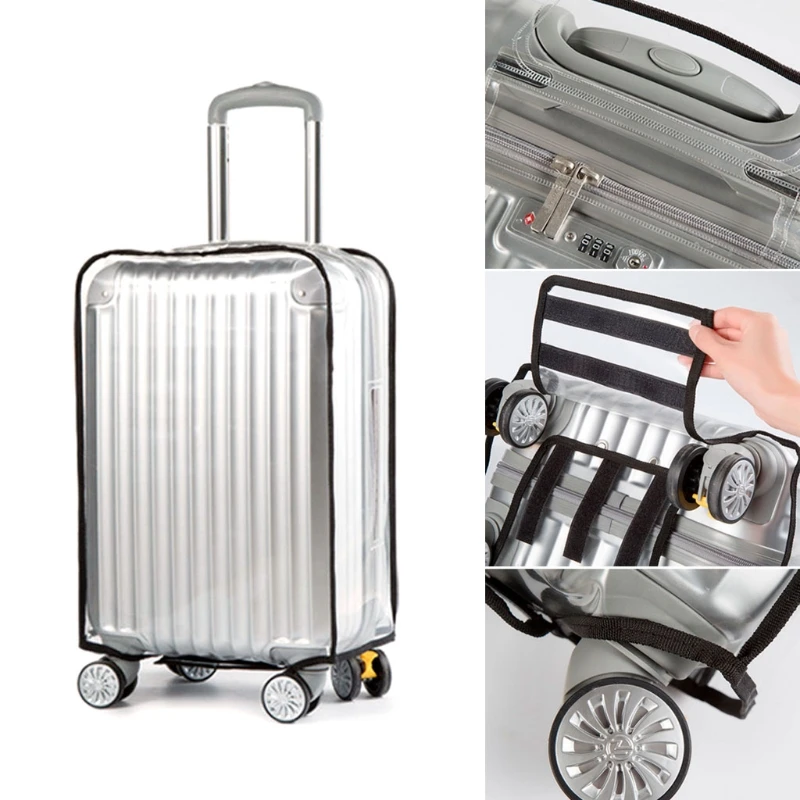 Fashion Waterproof Dustproof Rain Protective PVC Cover Clear Luggage