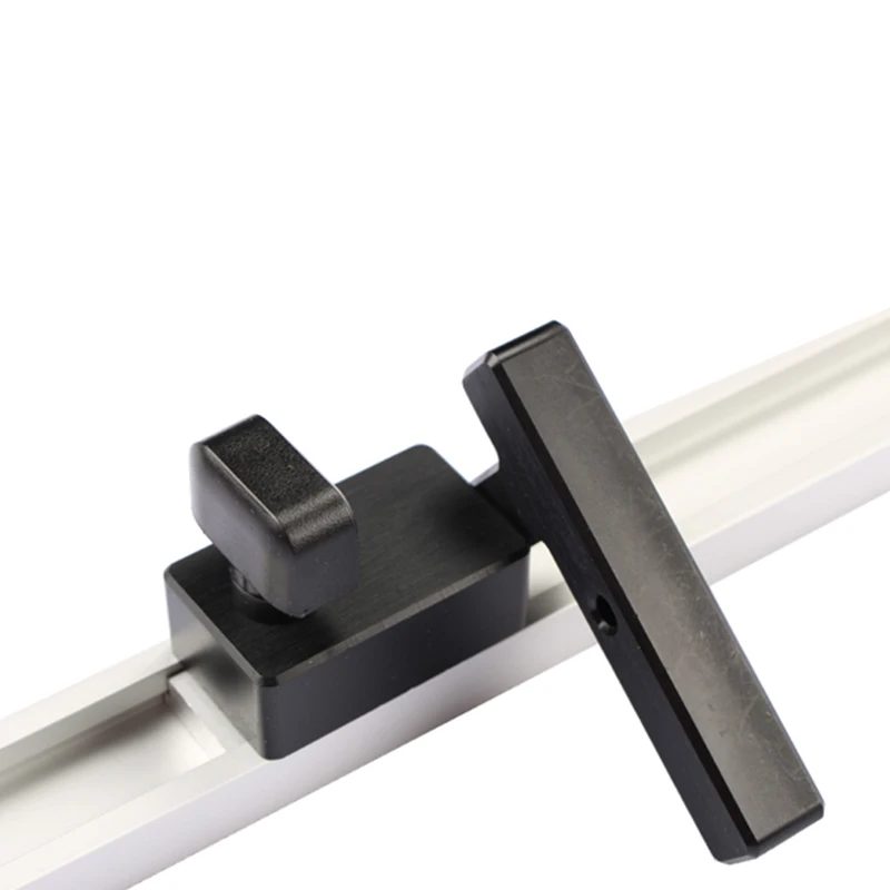 

Multifunction Woodworking Miter Track Stop for T-Slot T-Tracks Tool Miter Track Stopper Aluminum Alloy Chute Limit Flip Manual