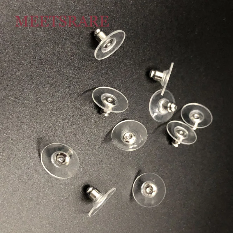 

50 pieces of high quality environmental DIY jewelry gold and silver accessories are used for jewelry with silicone ear studs and