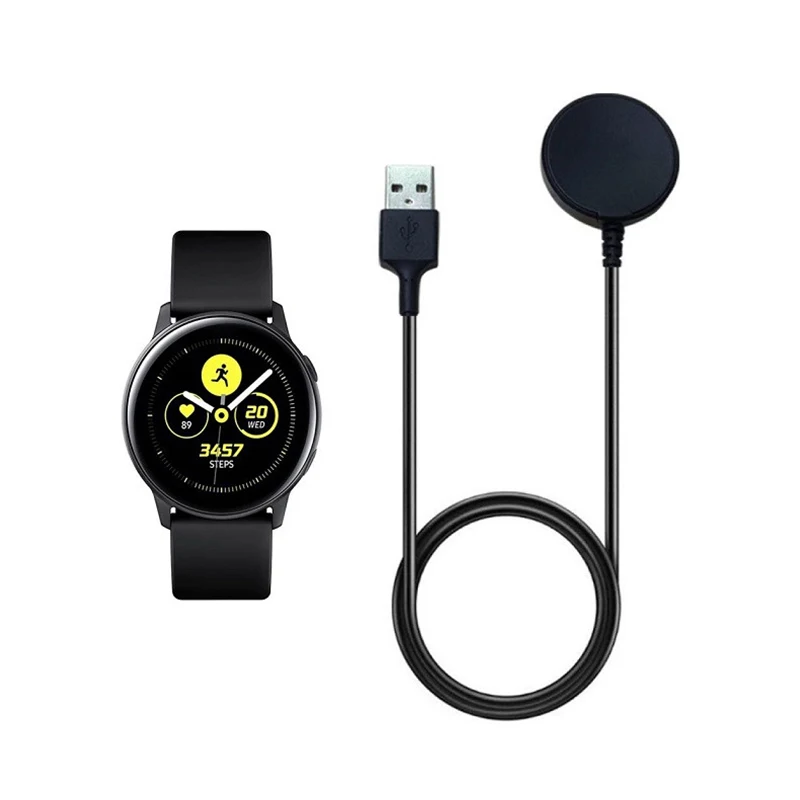 

Charger for Samsung Galaxy Watch Active R500 Smartwatch Wireless Charger USB Charging Cable Dock 1 M Silicone Watch Charger