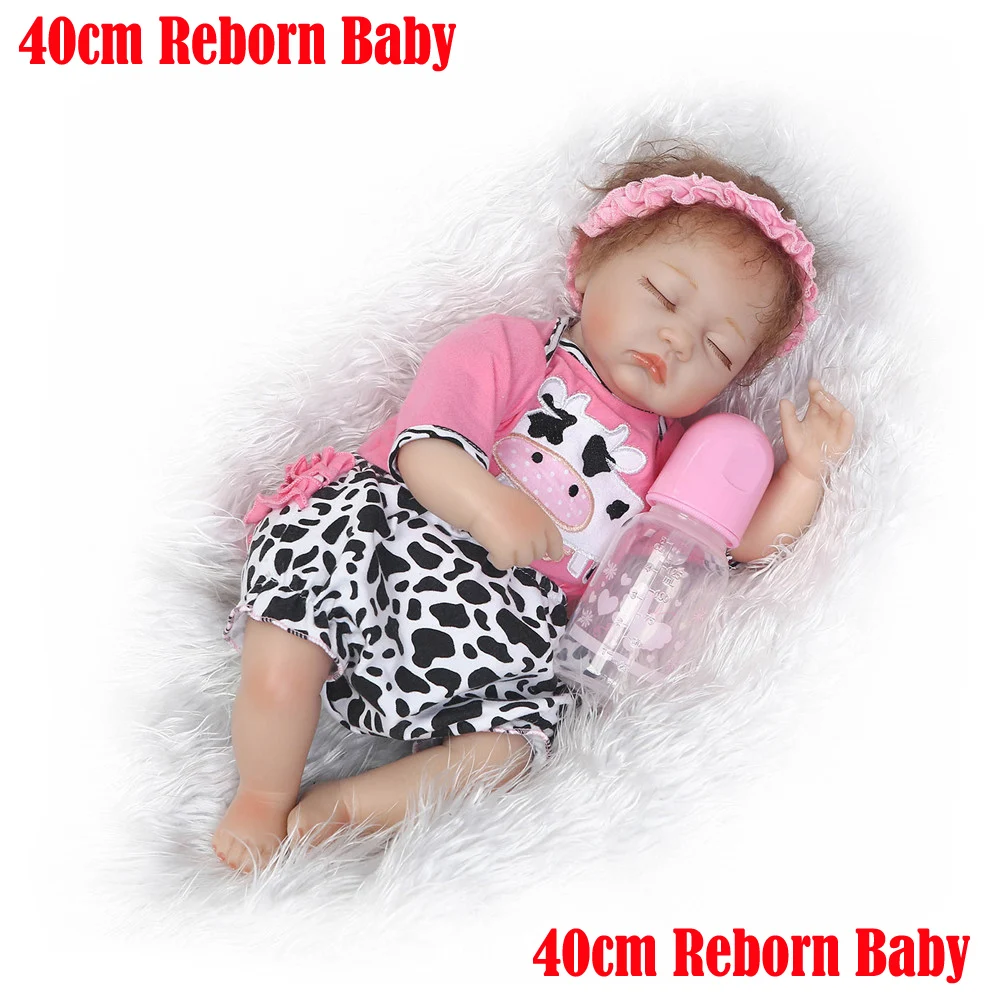 NPK 18 &quot40 см маленькая новорожденная Спящая Детская кукла мягкие силиконовые