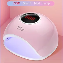 С инфракрасным зондированием 72 Вт УФ лампа высокой мощности для маникюра Светодиодная лампа для ногтей 33 шт. светодиоды Сушилка для ногтей для отверждения инструменты для полировки ногтей