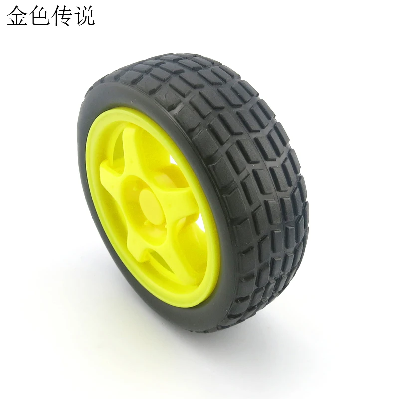 JMT 65 26mm Flat Diameter 5 3 Wheel Rubber Tire DIY Trolley Accessories Robot Model Car