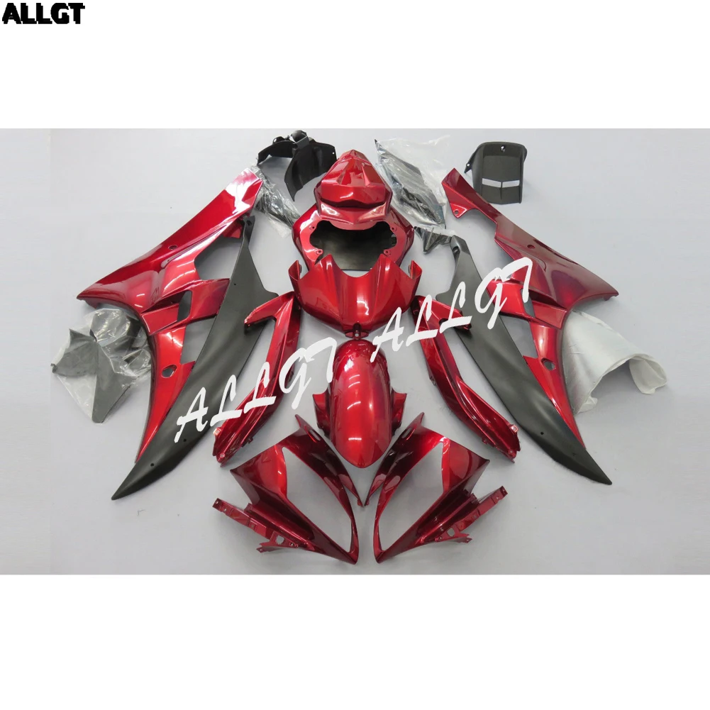 

ABS Molded Glossy Red Black Fairing kit Bodywork for YAMAHA YZF R6 2006 2007