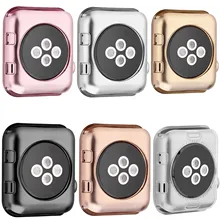 Серия 1/2/3 мягкий силиконовый чехол для Apple Watch, версии крышка 38 мм 42 мм модное покрытие TPU Защитная крышка для наручных часов iWatch