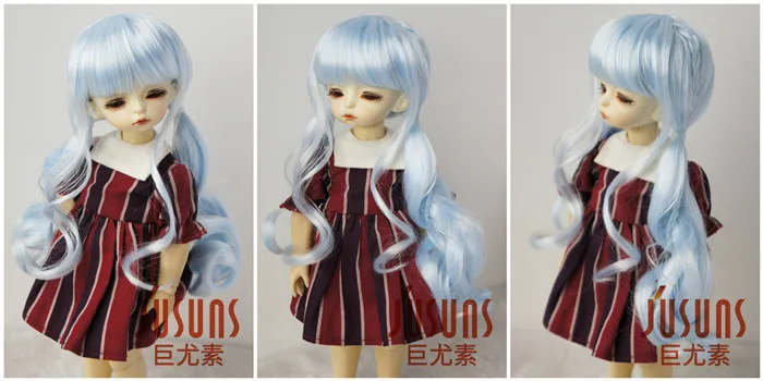 JD337 1/8 1/6 1/4 Pretty Synthetic Mohair BJD Wigs Suit For Size 5-6 Inch 6-7 Inch 7-8 Inch Doll Free Shipping Doll Hair Only