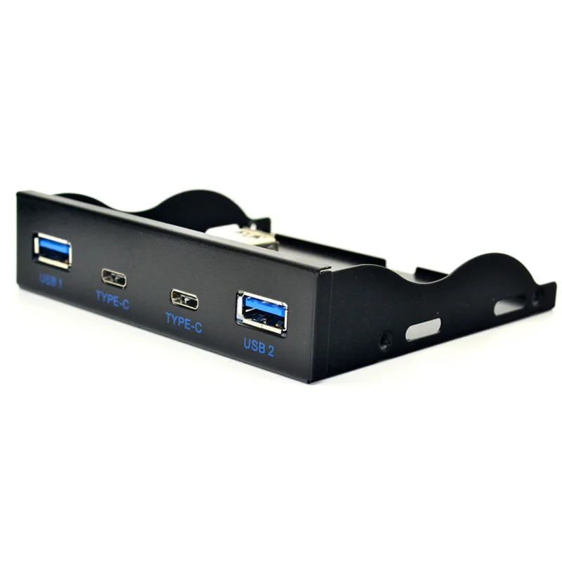 Usb-хаб USB C концентратор 3,5 дюймов дисковод гибких дисков спереди Панель 2 Порты и разъёмы USB 3,0+ 2 Порты и разъёмы USB 3,1 Тип C 20-контактный разъем для настольного компьютера