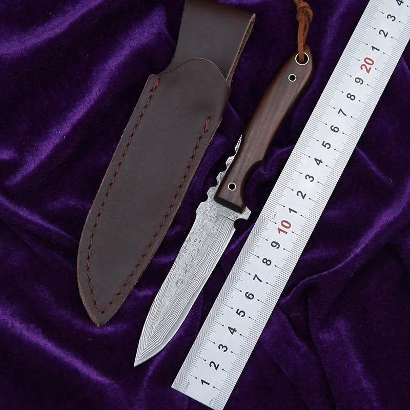 

NIGHTHAWK Damascus Knife handle handle fixed blade outdoor tactical survival hunting EDC tool