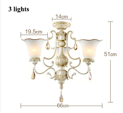 Европейская светодиодная подвесная люстра из смолы в стиле ретро, люстры для гостиной, светодиодные люстры, светодиодные подвесные светильники - Цвет абажура: 3 heads