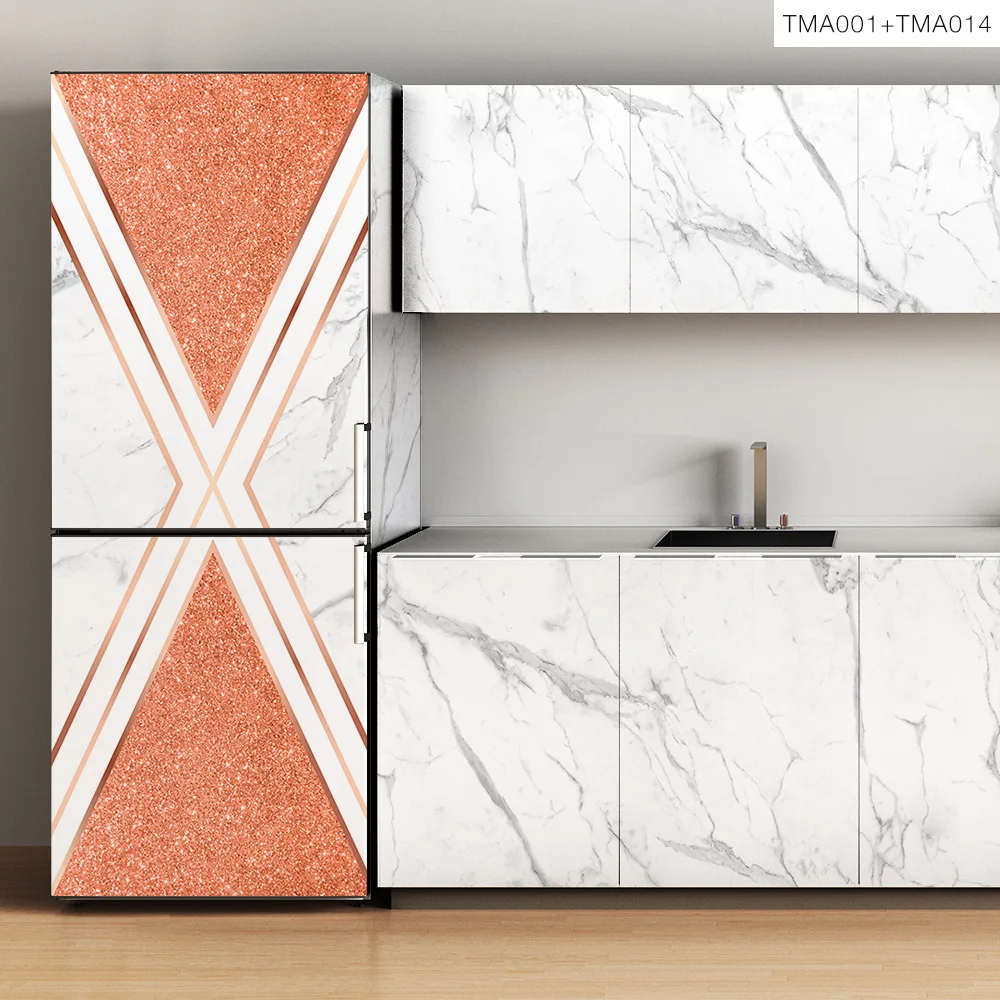 

DIY Self-adhesive Kitchen Furniture Stickers Wardrobe Eco-friendly Marble Stickers Removable Waterproof Home Decorative Films