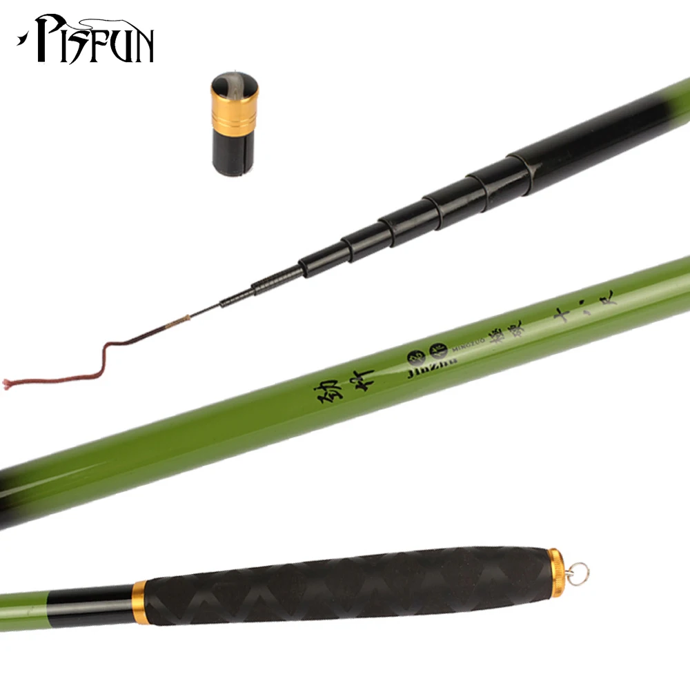 Pisfun 3.6M 7.2M Telescopic Carbon Fishing Rod Feeder Carp
