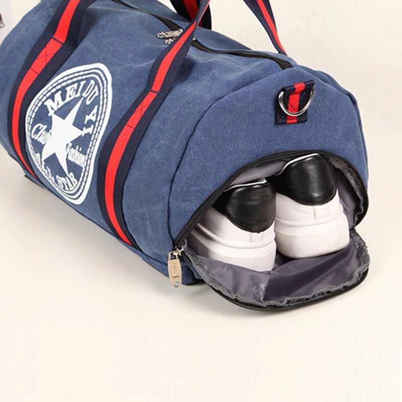 Roadfisher Women Men Canvas Handbag Sport Gym Training Bag ...