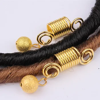 

1Pcs/Lot DreadsDreadlock Hair Braid Silver DreadsDreadlock Bead Cuff Hole Clip Micro Rings Tube For Hairbraid Hairstyling Tool