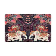 Индийская Мандала стиль Слоны прекрасный павлины крытый половик у двери Нескользящие двери коврики Входные Коврики домашний декор