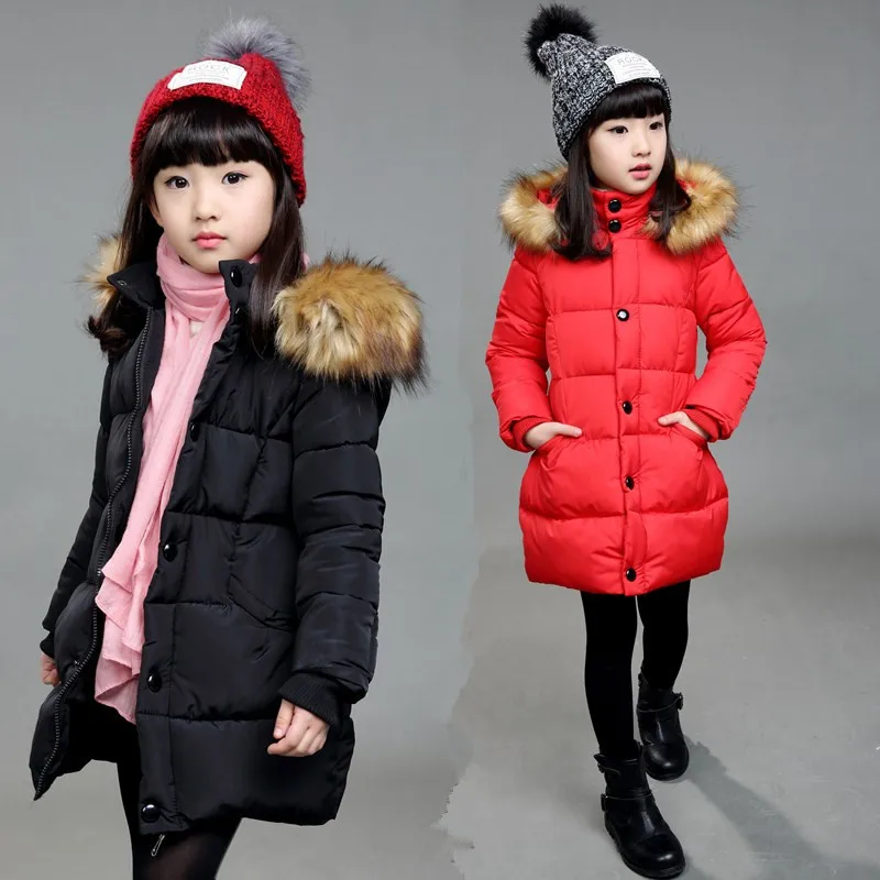 Зимняя одежда с подкладкой из хлопка для девочек пальто теплая стеганая хлопковая куртка пуховое пальто для девочек верхняя одежда для девочек