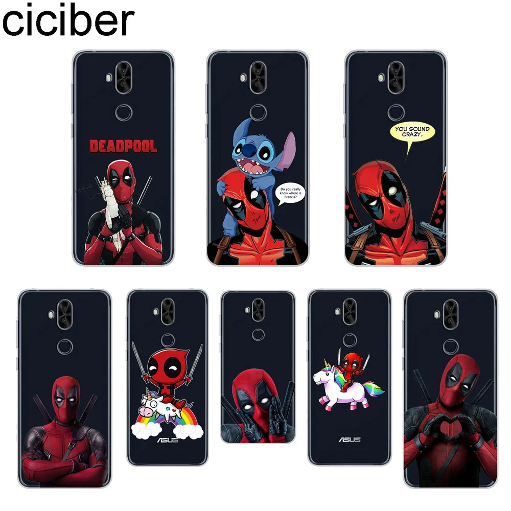 

ciciber Super Cool Marvel Deadpool Phone Case for ASUS Zenfone 5 Lite ZC600KL for Zenfone 5 5Z ZE620KL ZS620KL Soft TPU Cover