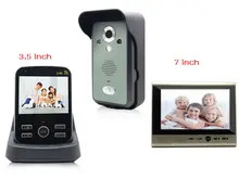 Envío Libre de $ number Pulgadas y 3.5 Pulgadas 2 monitor de Interior de la cámara Al Aire Libre TFT Video Wireless Teléfono de La Puerta Timbre de Intercomunicación Casa