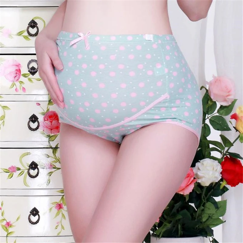 

Seamless Soft Pregnant Women Plus Size Panties Clothes Dot Pattern Pregnancy Maternity Pregnant Women Underwear Panties C15%