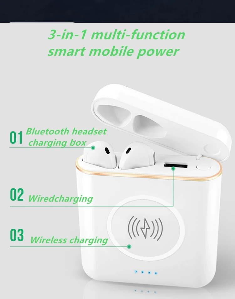 XT6 СПЦ беспроводной спортивные наушники Bluetooth с смартфон беспроводной зарядки + 5200 мАч + зарядки окно подавление шума наушники