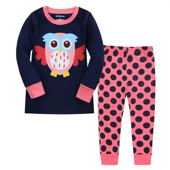 

Pajamas Children cartoon animal pattern sleepwear Boy Girl Lovely Nightwear Clothes Set Kids clothes 6 s /l