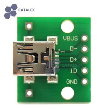 

2PCS Mini USB interface to 2.54mm DIP 5P Adapter Module for Breadboard DIY Projects